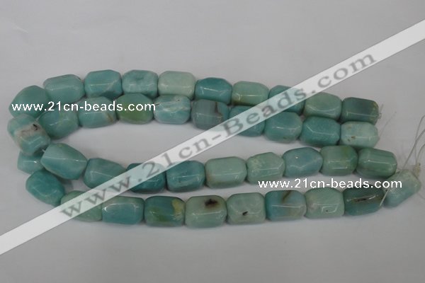 CAM614 15.5 inches 14*20mm faceted nuggets Chinese amazonite beads