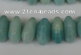 CAM615 15.5 inches 8*18mm faceted rondelle Chinese amazonite beads