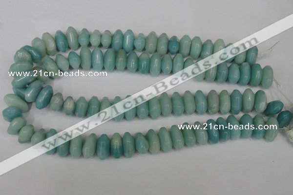 CAM615 15.5 inches 8*18mm faceted rondelle Chinese amazonite beads