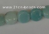 CAM618 15.5 inches 8mm flat round Chinese amazonite gemstone beads