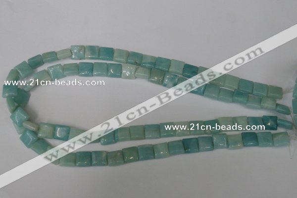 CAM624 15.5 inches 10*10mm square Chinese amazonite gemstone beads