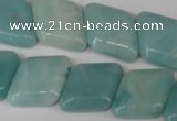 CAM627 15.5 inches 17*17mm diamond Chinese amazonite gemstone beads