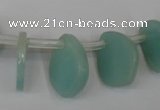 CAM635 Top-drilled 18*22mm leaf Chinese amazonite gemstone beads