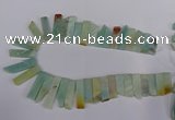 CAM642 Top drilled 9*15mm - 10*45mm sticks Chinese amazonite beads