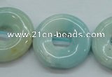 CAM653 15.5 inches 25mm donut amazonite beads wholesale