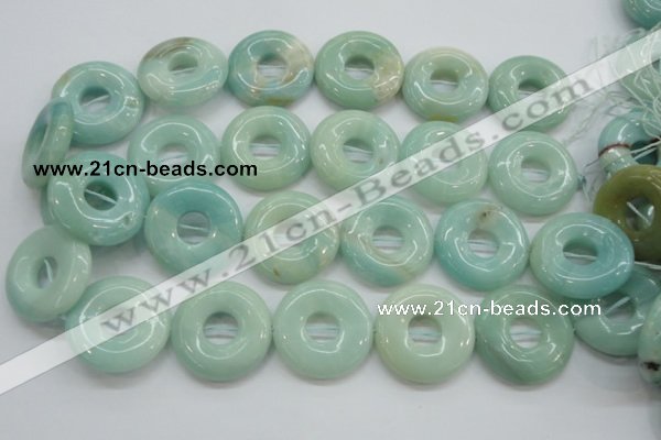 CAM654 15.5 inches 31mm donut amazonite beads wholesale