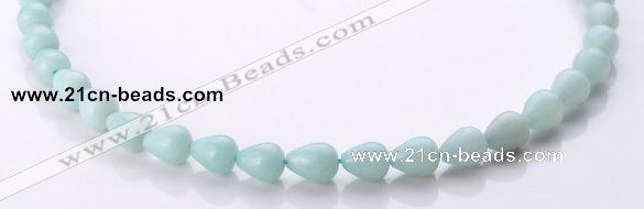 CAM66 8*10mm teardrop natural amazonite gemstone beads Wholesale