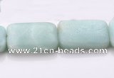 CAM74 18*25mm rectangle natural amazonite beads Wholesale