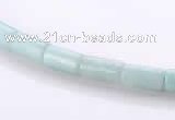 CAM75 4*8mm column natural amazonite gemstone beads wholesale