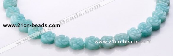 CAM78 5*12mm natural amazonite carved flower beads Wholesale