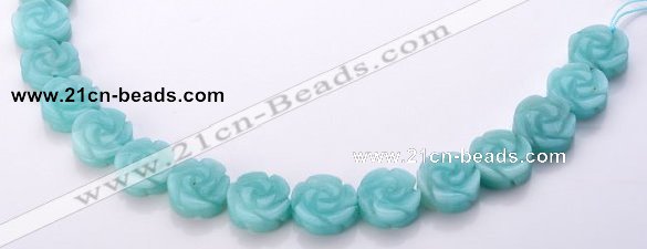 CAM79 natural amazonite 5*14mm carved flower beads Wholesale