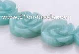 CAM81 carved flower natural amazonite 5*18mm beads Wholesale