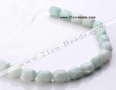 CAM84 faceted pebble natural amazonite 11*16mm beads Wholesale