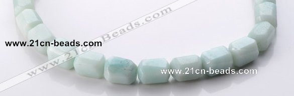 CAM86 16*17mm faceted pebble natural amazonite beads wholesale