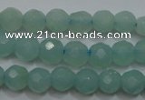CAM905 15.5 inches 4mm faceted round amazonite gemstone beads wholesale