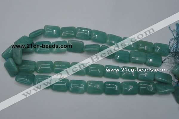 CAM935 15.5 inches 15*20mm rectangle amazonite gemstone beads wholesale