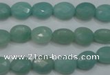 CAM950 15.5 inches 8*10mm faceted oval amazonite gemstone beads wholesale