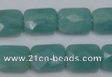 CAM961 15.5 inches 12*16mm faceted rectangle amazonite gemstone beads