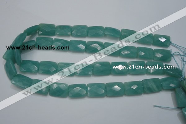 CAM963 15.5 inches 15*20mm faceted rectangle amazonite gemstone beads