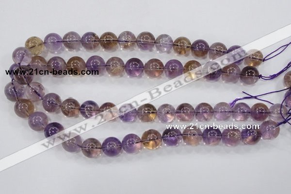 CAN05 15.5 inches 14mm round natural ametrine gemstone beads