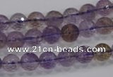 CAN09 15.5 inches 8mm faceted round natural ametrine gemstone beads