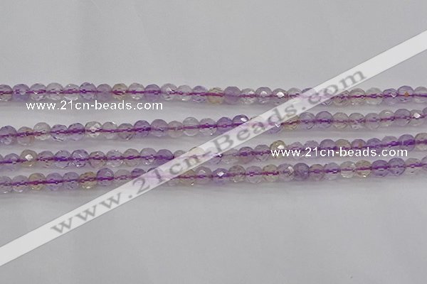 CAN105 15.5 inches 3.5mm faceted round ametrine gemstone beads