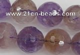 CAN155 15.5 inches 14mm faceted round natural ametrine beads