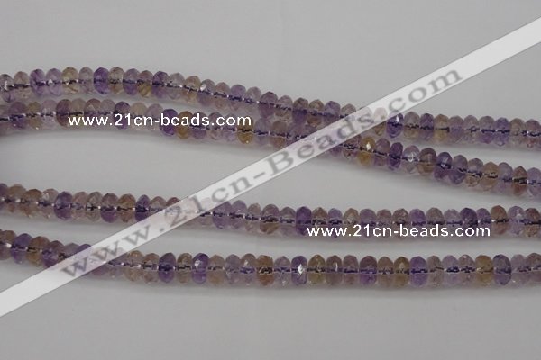 CAN159 15.5 inches 5*8mm faceted rondelle natural ametrine beads