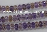 CAN16 15.5 inches 5*8mm faceted rondelle natural ametrine beads