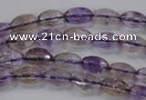 CAN18 15.5 inches 6*10mm faceted rice natural ametrine beads