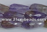 CAN180 15.5 inches 12*25mm faceted teardrop natural ametrine beads