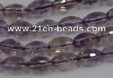 CAN19 15.5 inches 8*12mm faceted rice natural ametrine beads