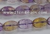 CAN20 15.5 inches 10*14mm faceted rice natural ametrine beads