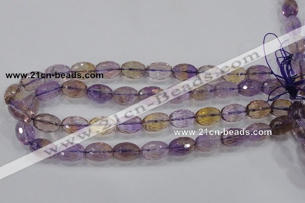 CAN21 15.5 inches 13*18mm faceted rice natural ametrine beads