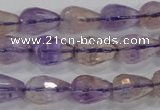 CAN23 15.5 inches 10*14mm faceted teardrop natural ametrine beads