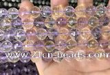 CAN230 15.5 inches 10mm faceted round ametrine gemstone beads