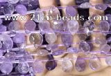 CAN239 Top drilled 10*14mm faceted briolette ametrine beads