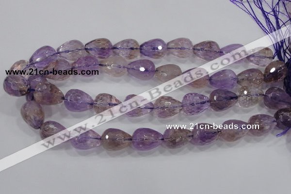 CAN25 15.5 inches 15*20mm faceted teardrop natural ametrine beads