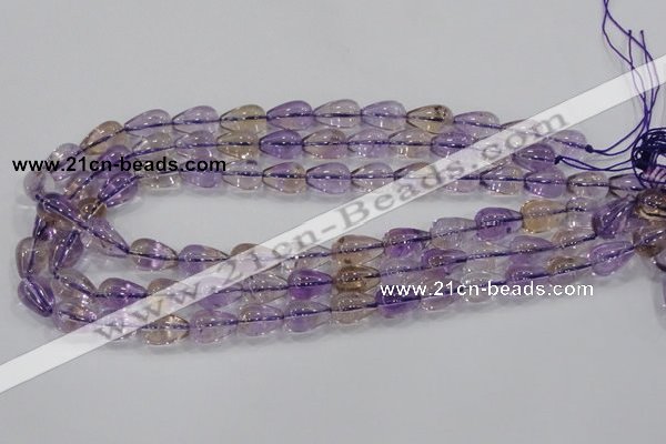 CAN26 15.5 inches 10*14mm teardrop natural ametrine gemstone beads