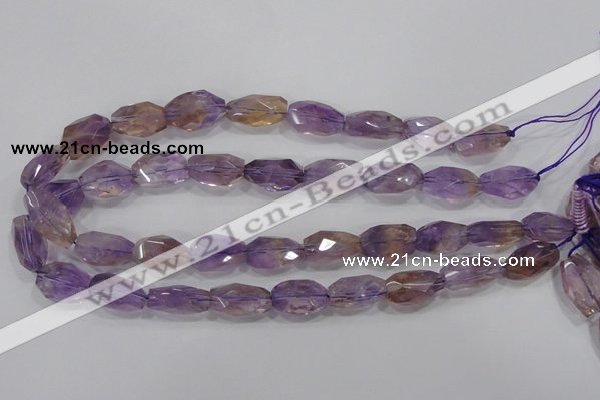 CAN29 15.5 inches 15*20mm faceted nugget natural ametrine beads