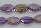 CAN32 15.5 inches 10*14mm faceted oval natural ametrine beads