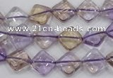 CAN35 15.5 inches 10*10mm diamond natural ametrine gemstone beads