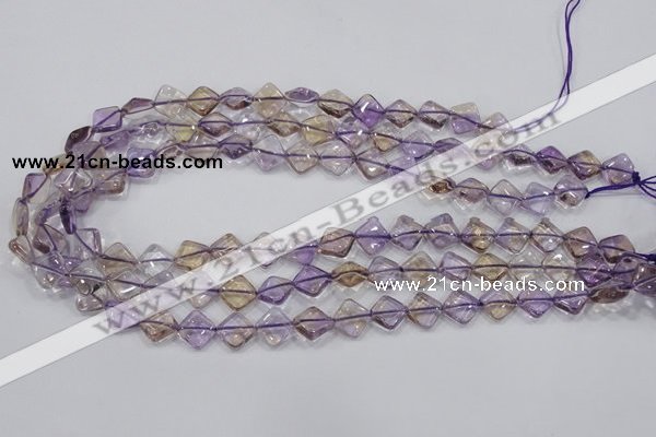 CAN35 15.5 inches 10*10mm diamond natural ametrine gemstone beads