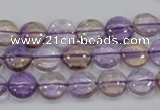 CAN41 15.5 inches 12mm flat round natural ametrine gemstone beads