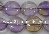 CAN45 15.5 inches 20mm flat round natural ametrine gemstone beads