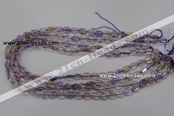 CAN46 15.5 inches 8*10mm oval natural ametrine gemstone beads