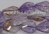 CAN53 15.5 inches 12*16mm twisted oval natural ametrine beads