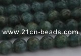 CAP500 15.5 inches 6mm round natual green apatite beads