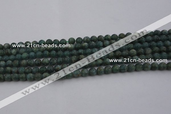 CAP500 15.5 inches 6mm round natual green apatite beads