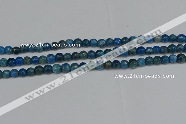 CAP521 15.5 inches 6mm faceted round apatite gemstone beads